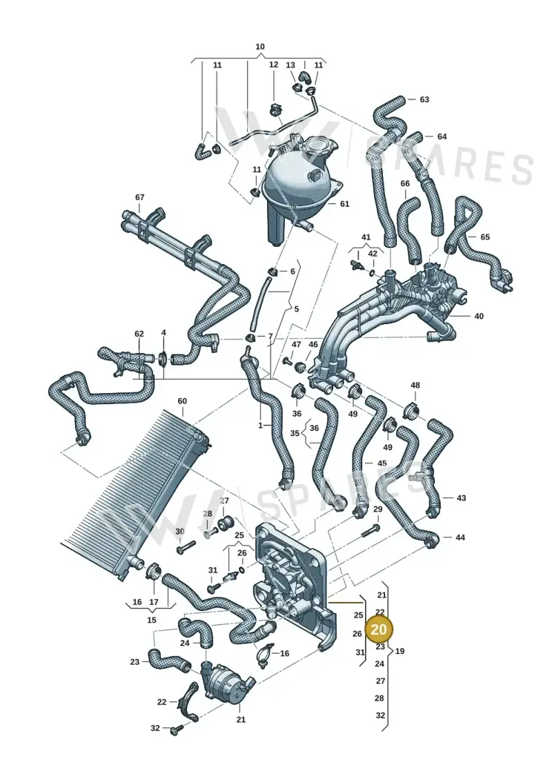 85E121404D — Audi Q6 e-tron (2023-2025) diagram f5s121000, position 20