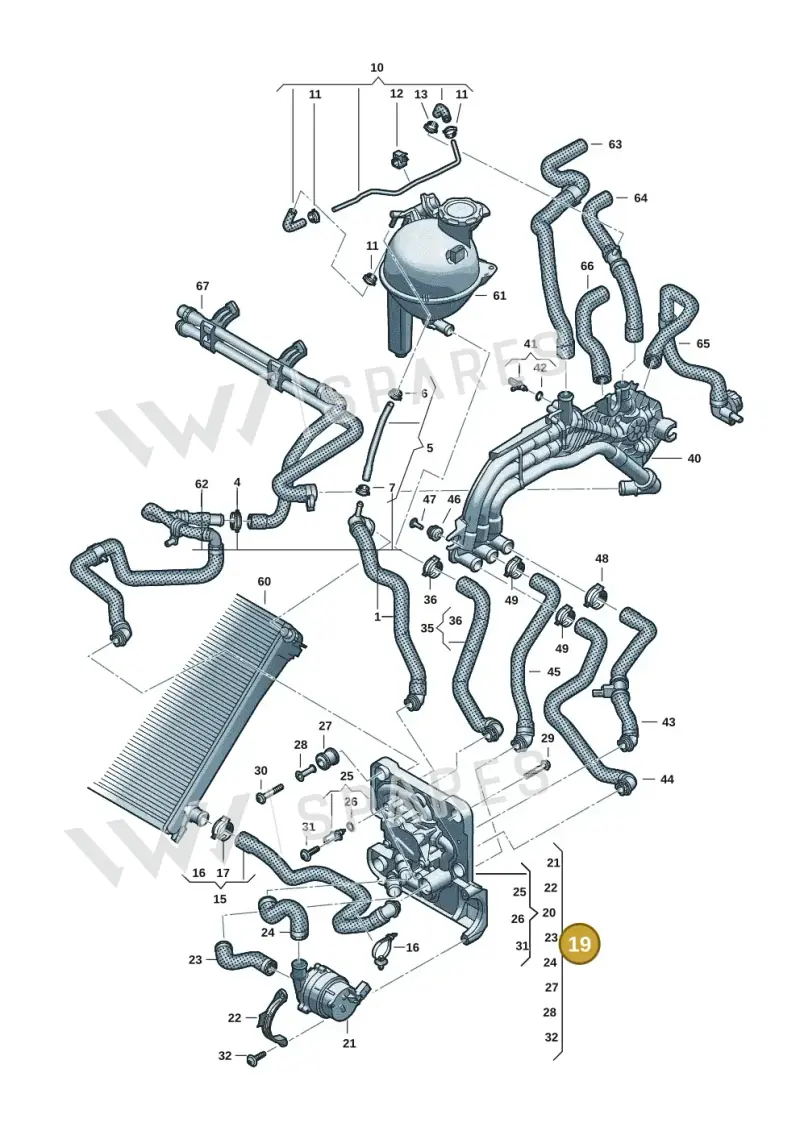85E121406K — Audi Q6 e-tron (2023-2025) diagram f5s121000, position 19