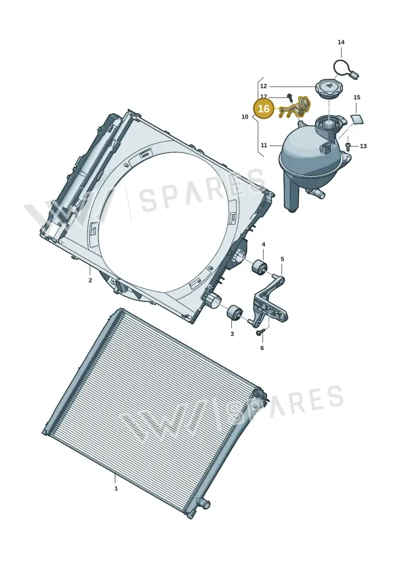 85E121670E — Audi Q6 e-tron (2023-2025) diagram f5s121070, position 16