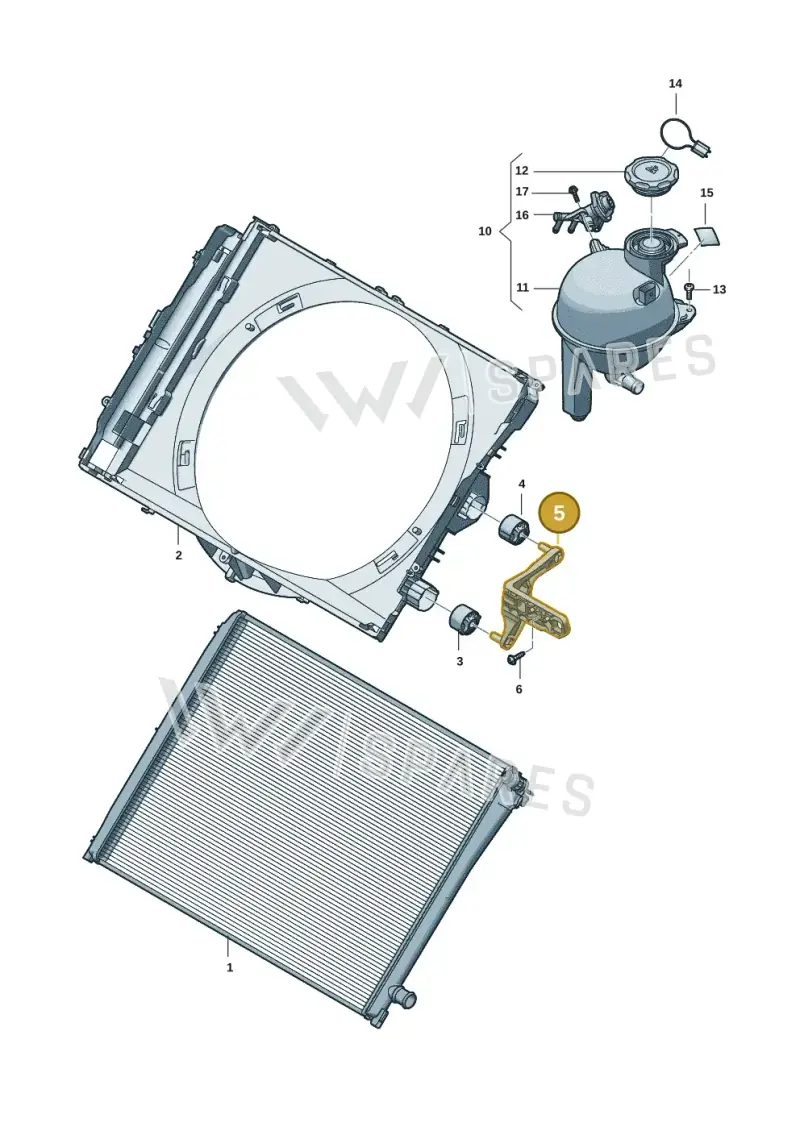 85E121703 — Audi Q6 e-tron (2023-2025) diagram f5s121070, position 5