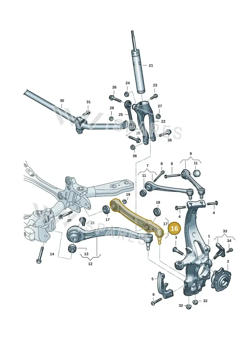 85E407152M — Audi Q6 e-tron (2023-2025) diagram f5s407000, position 16