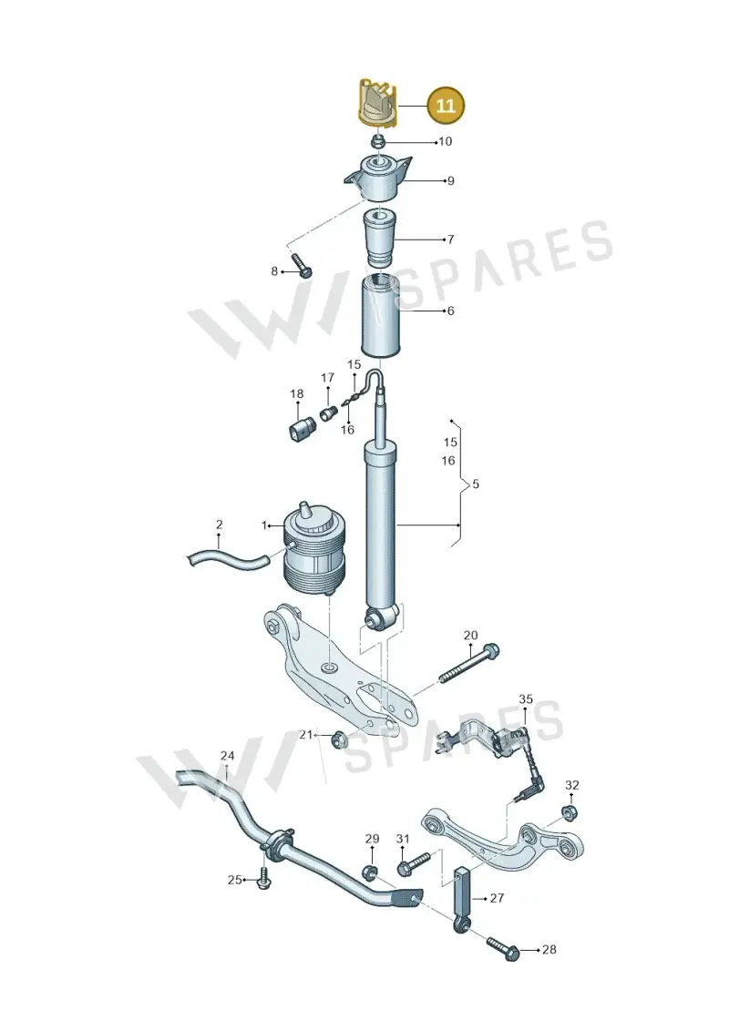 85E512135 — Audi Q6 e-tron (2023-2025) diagram 896511150, position 11