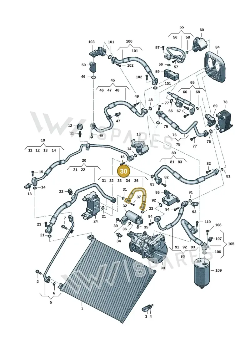 85E816721J — Audi Q6 e-tron (2023-2025) diagram f5s260700, position 30