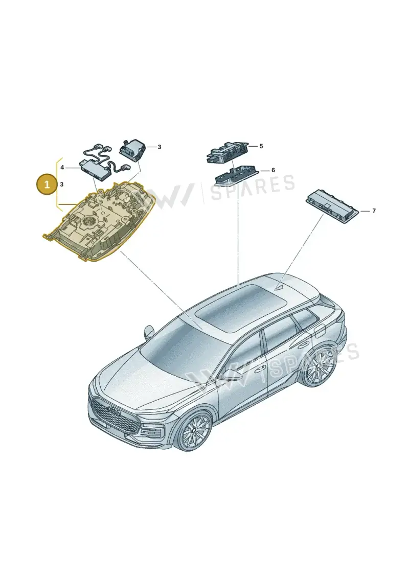 85E947135BD6PS — Audi Q6 e-tron (2023-2025) diagram f5s947000, position 1