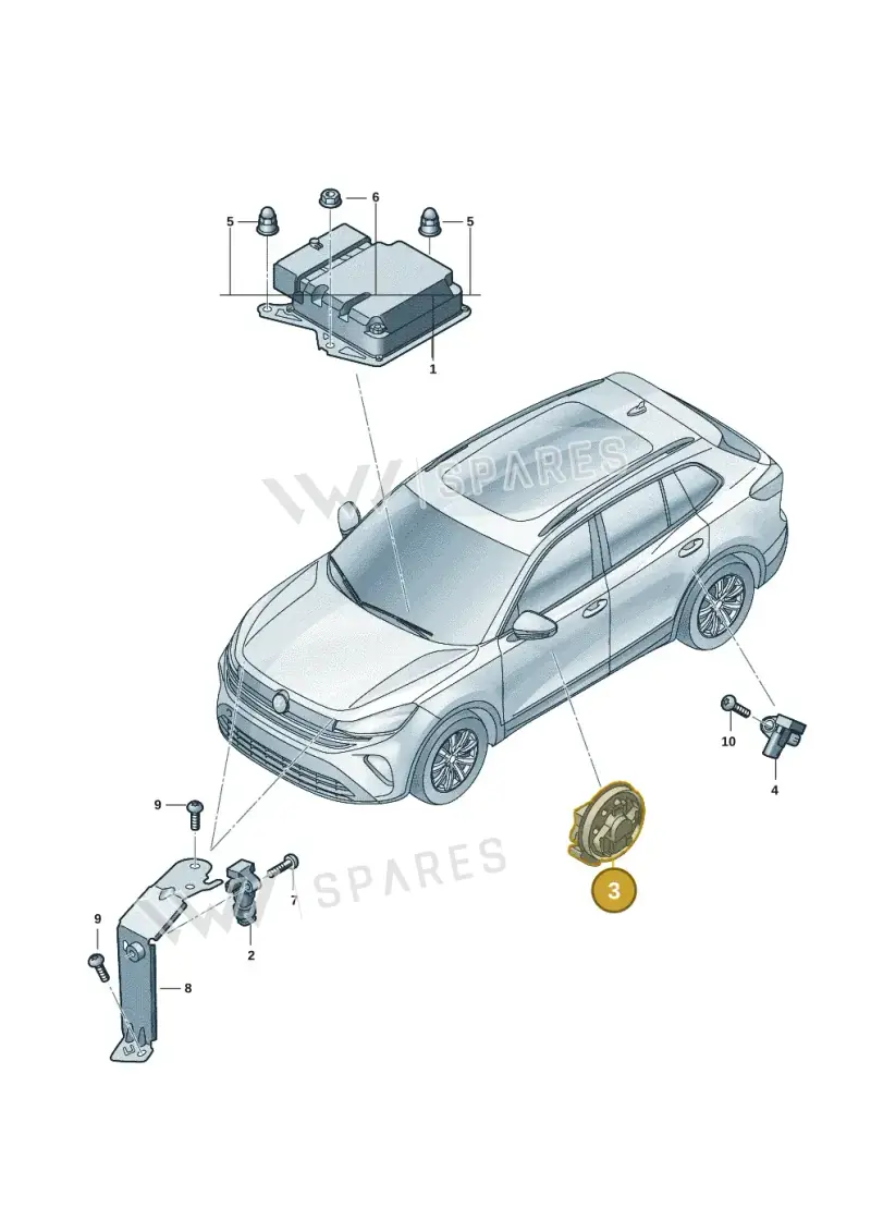 85E959354A — Volkswagen Tiguan 2.0 (2023-) diagram 57x959600, position 3