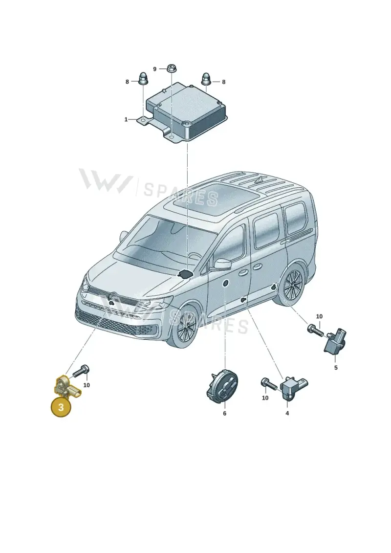 85E959651A — Volkswagen Caddy Maxi (2020-2025) diagram 2ka959030, position 3