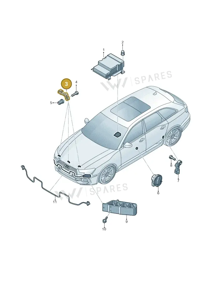 85E959651A — Audi RS4 Avant (2017-2025) diagram 438959300, position 3