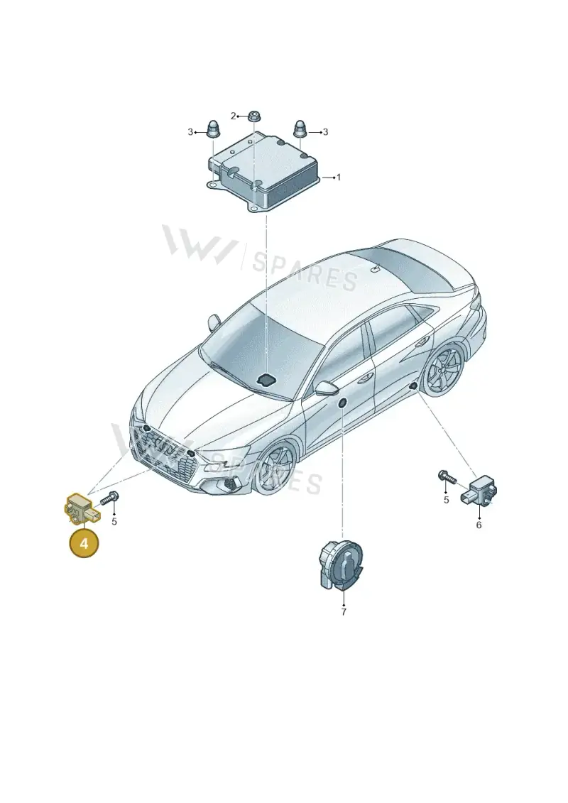 85E959651A — Audi A3 Sportback (2019-2025) diagram 596959300, position 4