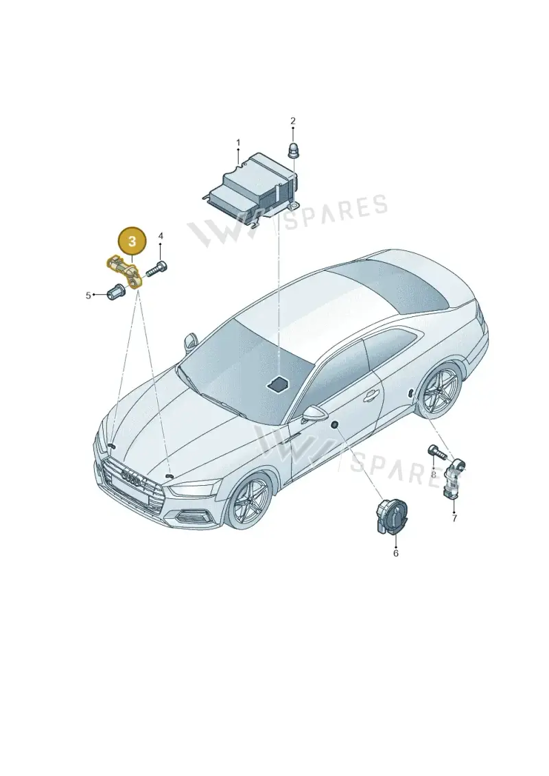 85E959651A — Audi RS5 Sportback (2017-2025) diagram 847959300, position 3