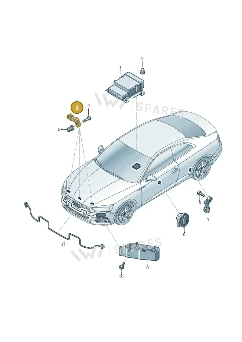 85E959651A — Audi A5 Sportback (2016-2025) diagram 897959300, position 3