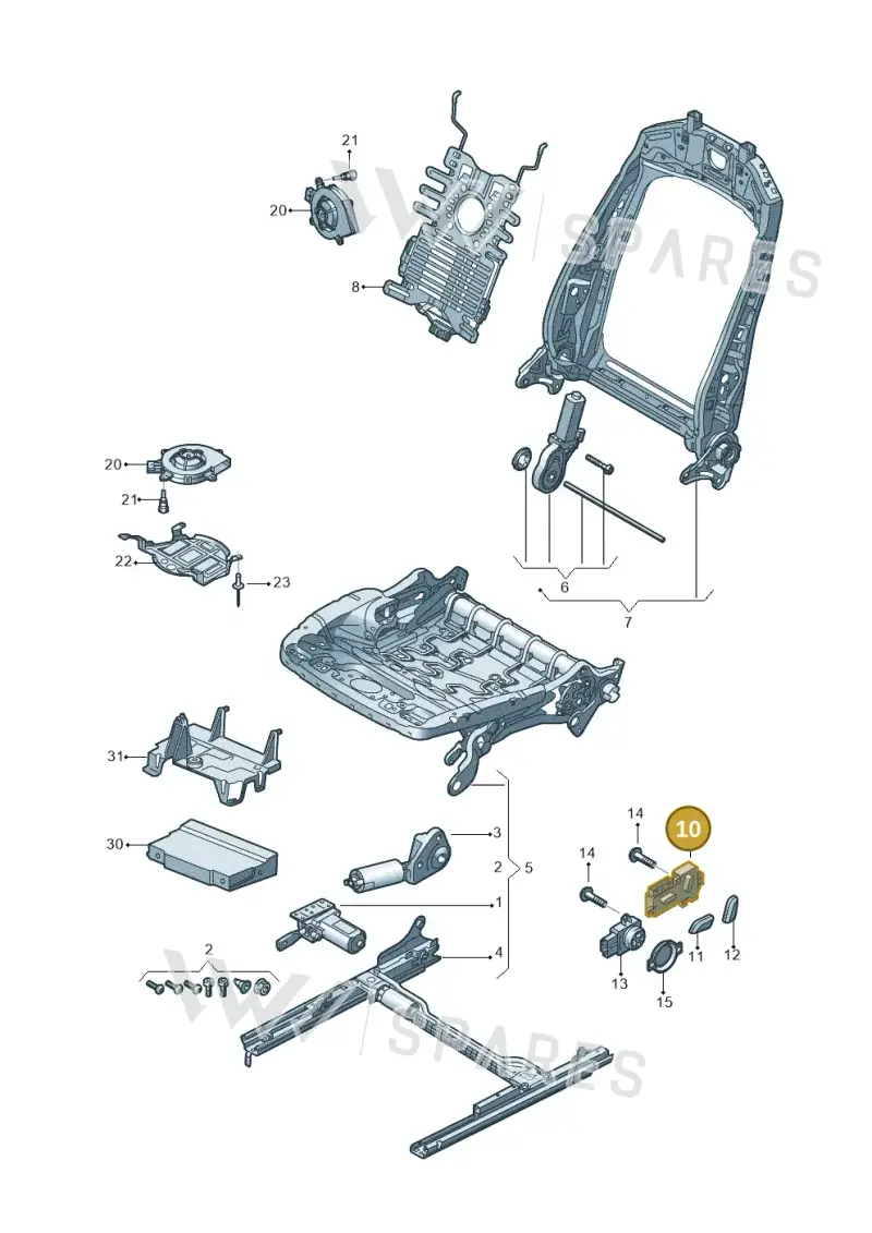 85E959748A — Audi Q8 (2018-2025) diagram 859959200, position 10