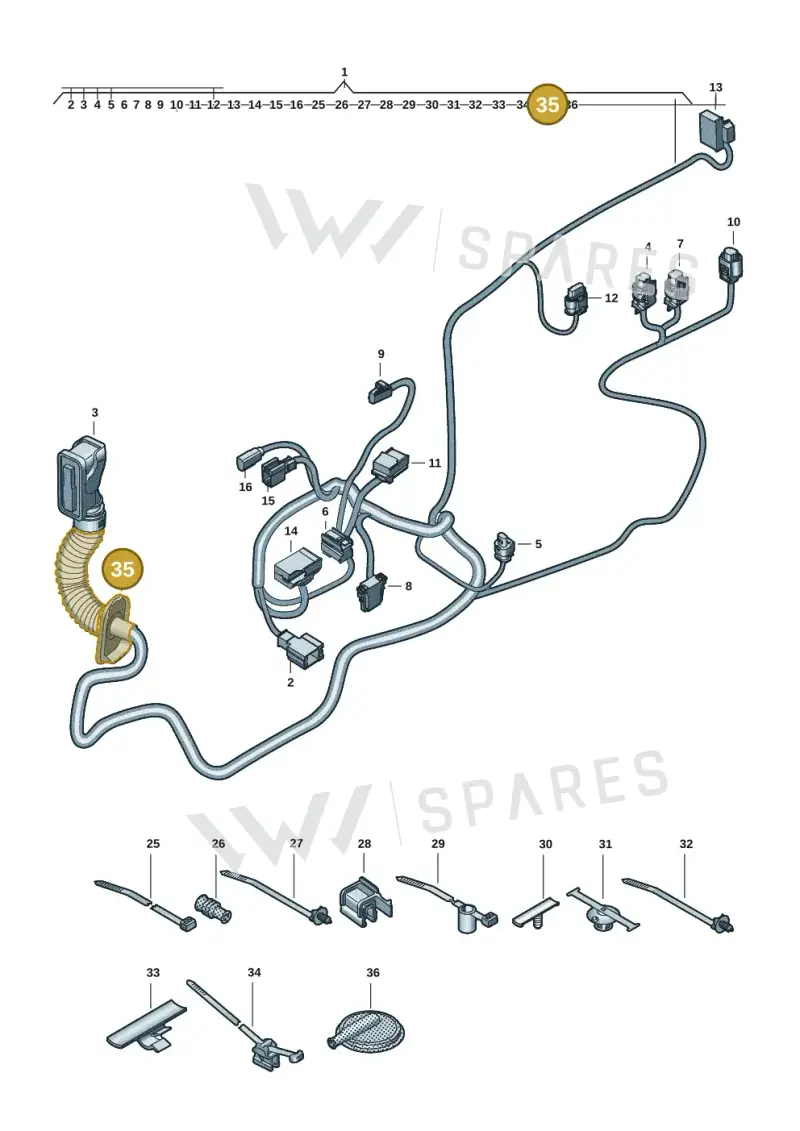 85E959845H — Audi A5 Limousine (2024-2025) diagram 8wk972330, position 35