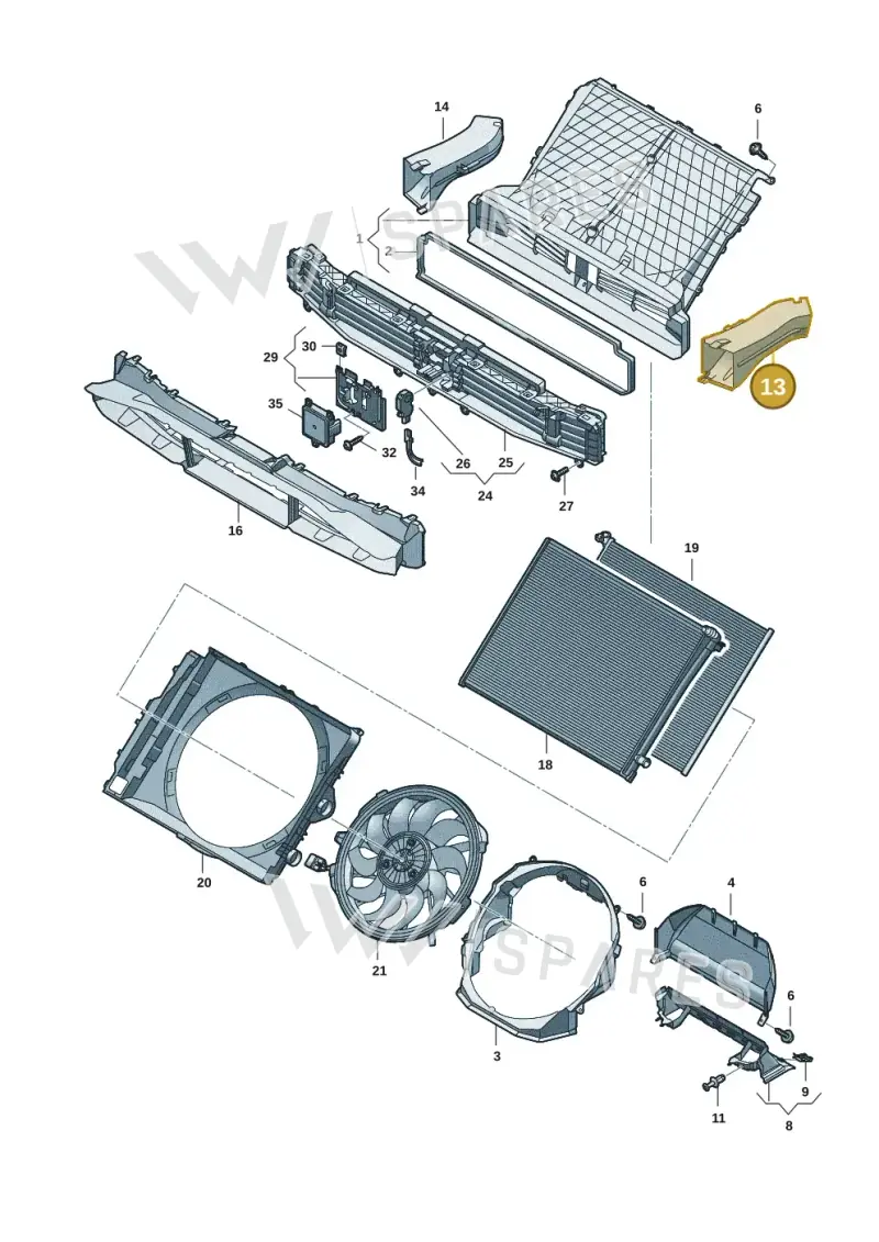 85H121733B — Audi Q6 e-tron (2023-2025) diagram f5s121990, position 13