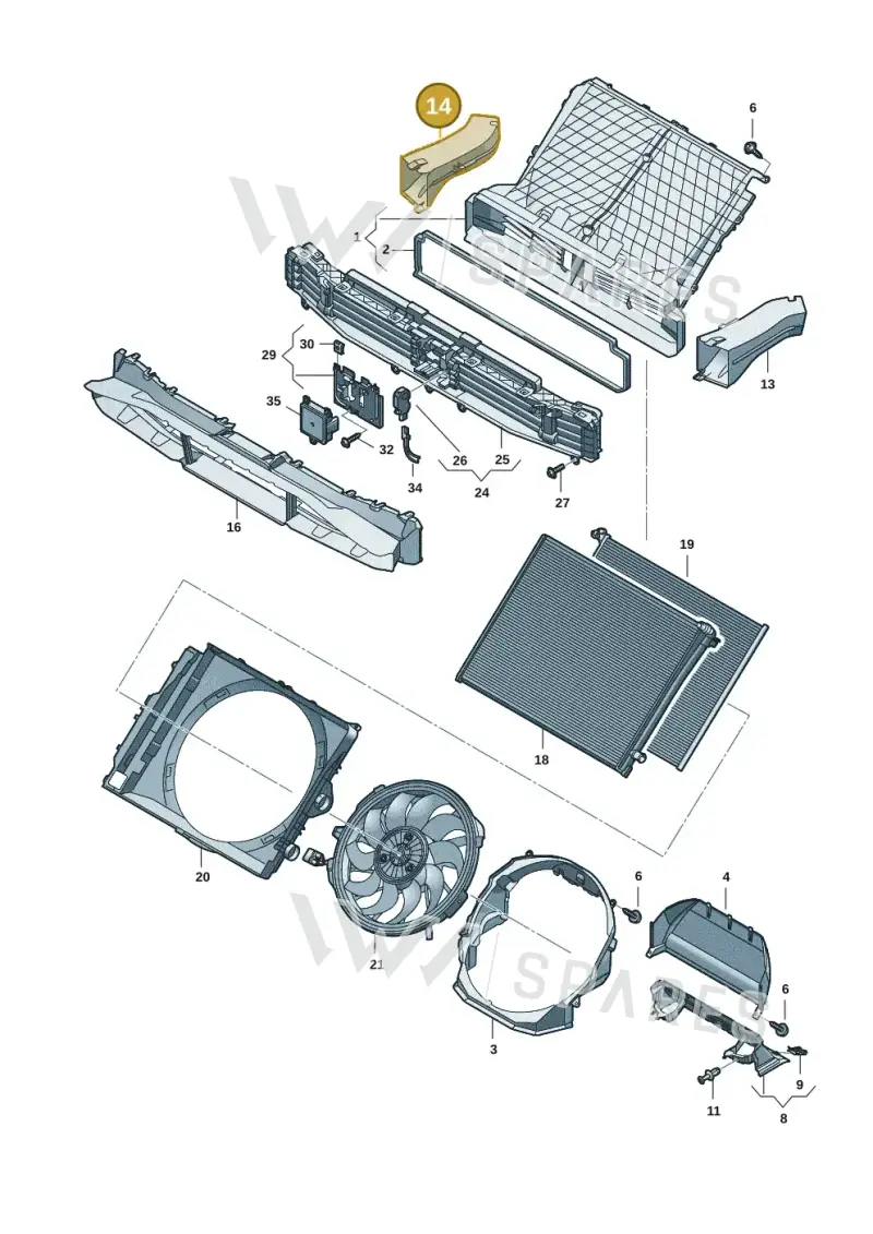 85H121734B — Audi Q6 e-tron (2023-2025) diagram f5s121990, position 14