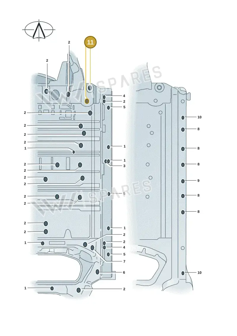 85H804297 — Audi Q6 e-tron (2023-2025) diagram f5s803035, position 11