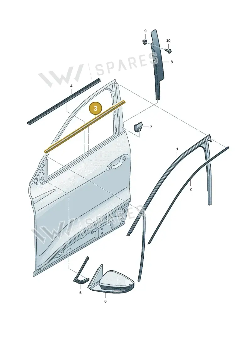 85H837476CT94 — Audi Q6 e-tron (2023-2025) diagram f5s837040, position 3
