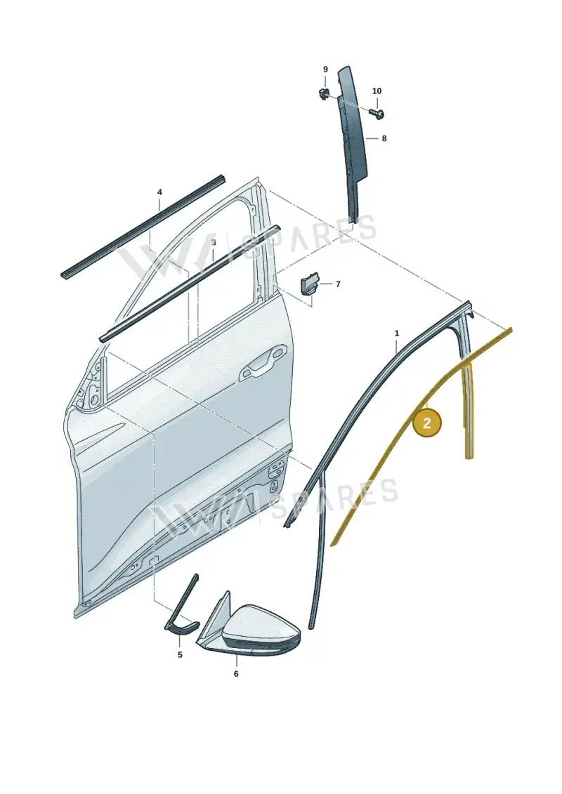 85H837644BT94 — Audi Q6 e-tron (2023-2025) diagram f5s837040, position 2