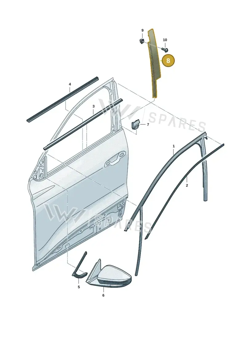 85H837901A — Audi Q6 e-tron (2023-2025) diagram f5s837040, position 8