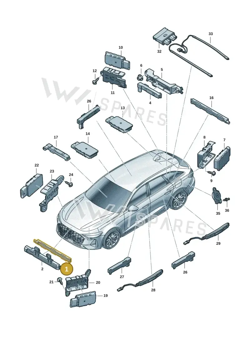 85H907247A — Audi A5 Limousine (2024-2025) diagram 8wk909000, position 1+16