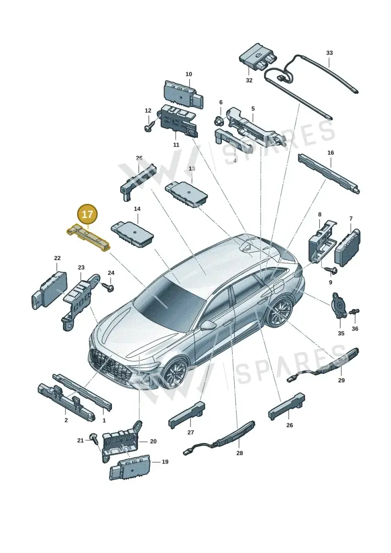85H907247 — Audi A5 Limousine (2024-2025) diagram 8wk909000, position 4+17+26+27