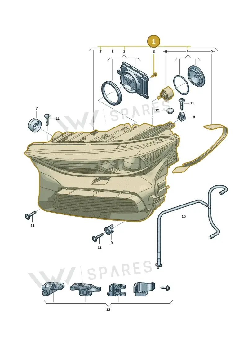 85H941033D — Audi Q6 e-tron (2023-2025) diagram f5s941000, position 1