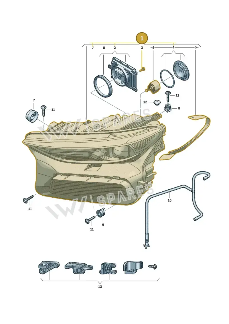 85H941033E — Audi Q6 e-tron (2023-2025) diagram f5s941000, position 1