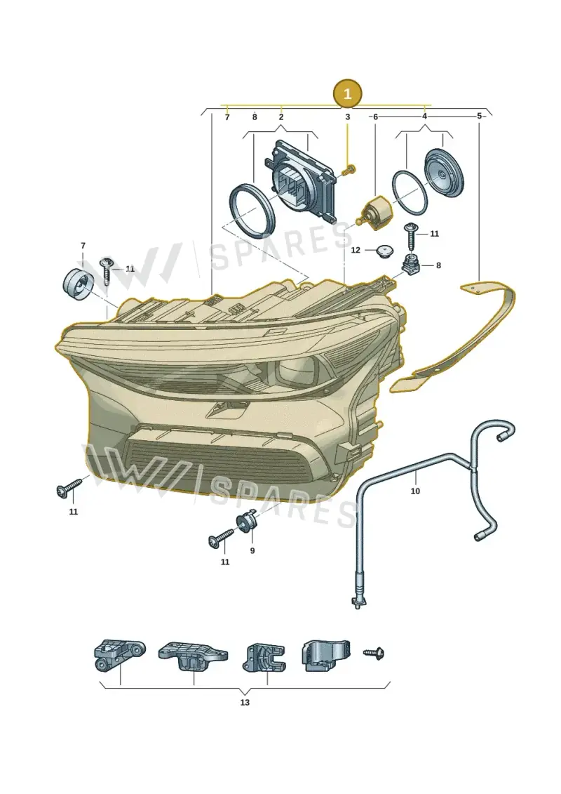 85H941034 — Audi Q6 e-tron (2023-2025) diagram f5s941000, position 1