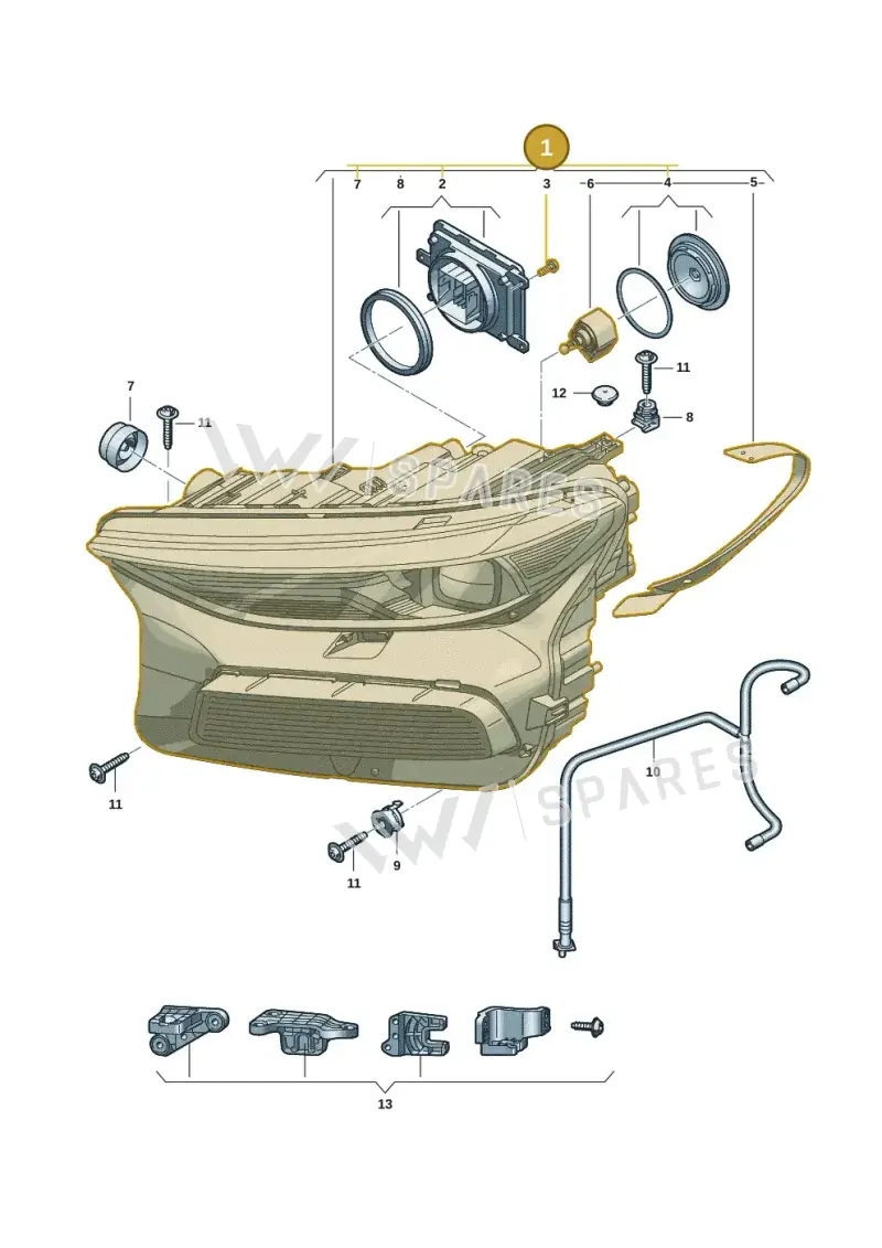 85H941774B — Audi Q6 e-tron (2023-2025) diagram f5s941000, position 1