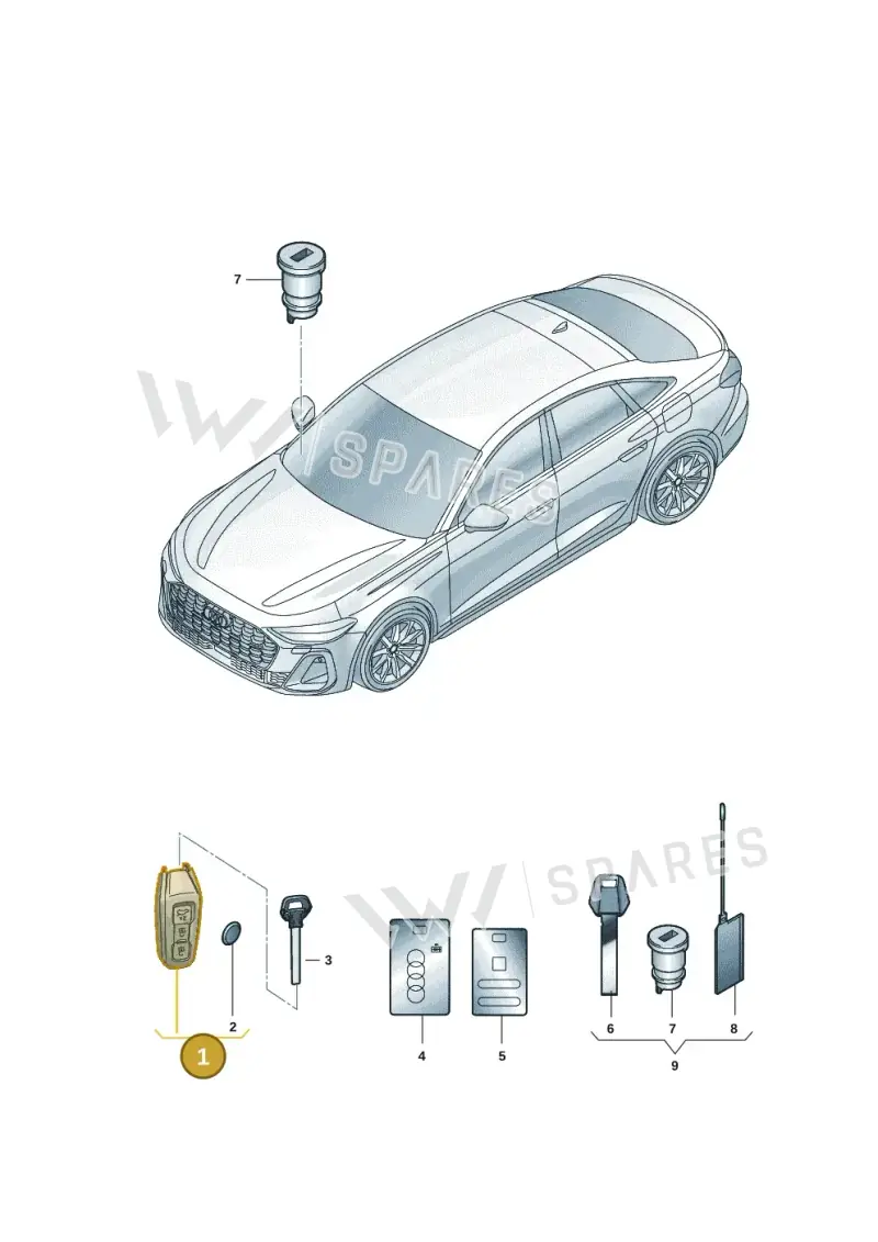 85H959754HTKE — Audi A5 Limousine (2024-2025) diagram 8wh837010, position 1