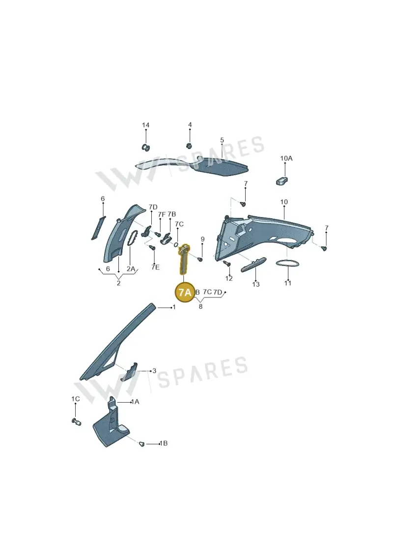 861857611Y20 — Volkswagen New Beetle             06> (2005-) diagram 206867650, position 7A