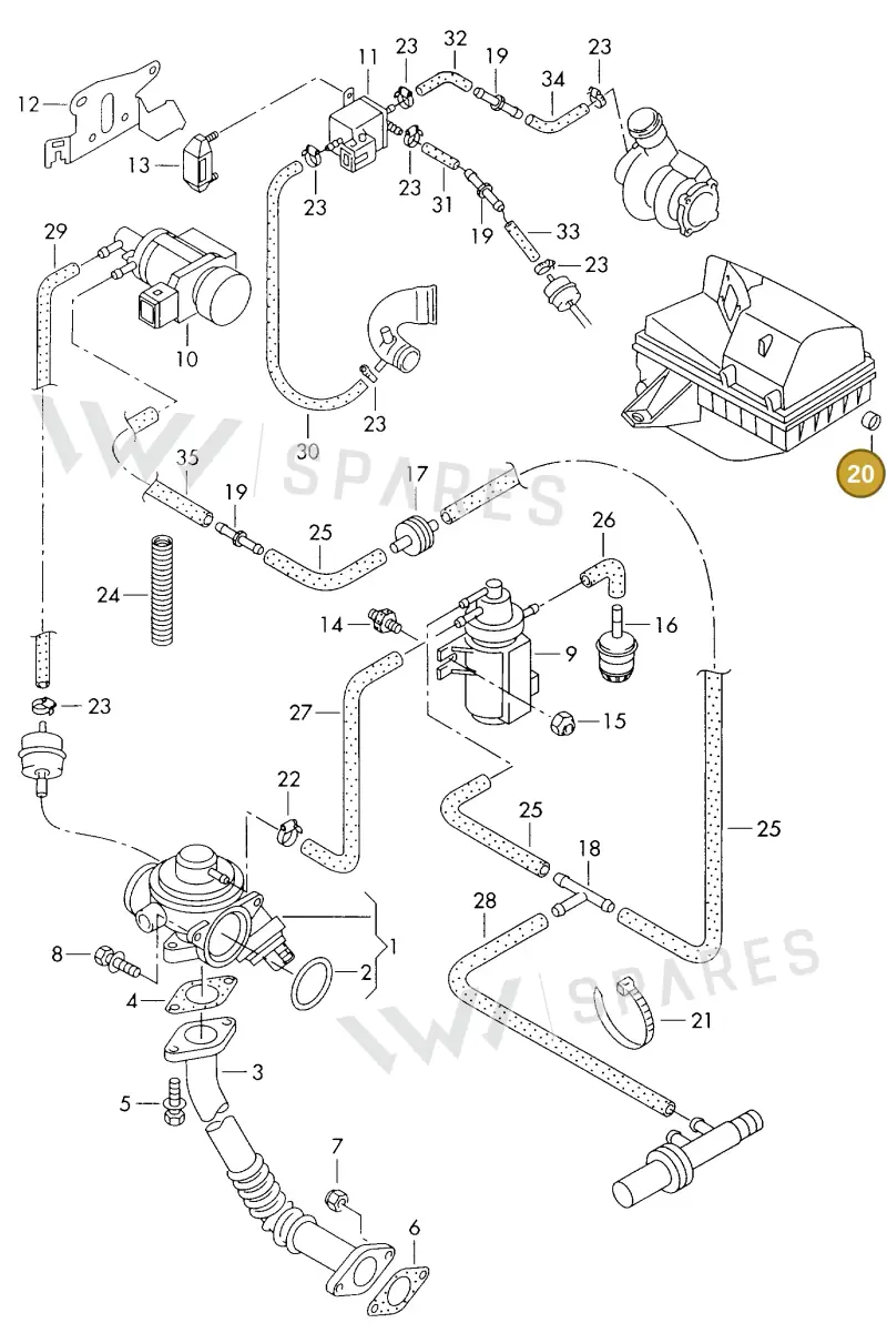 861941659 — Volkswagen SHARAN/SYNCRO (1995-2000) diagram 192131200, position 20