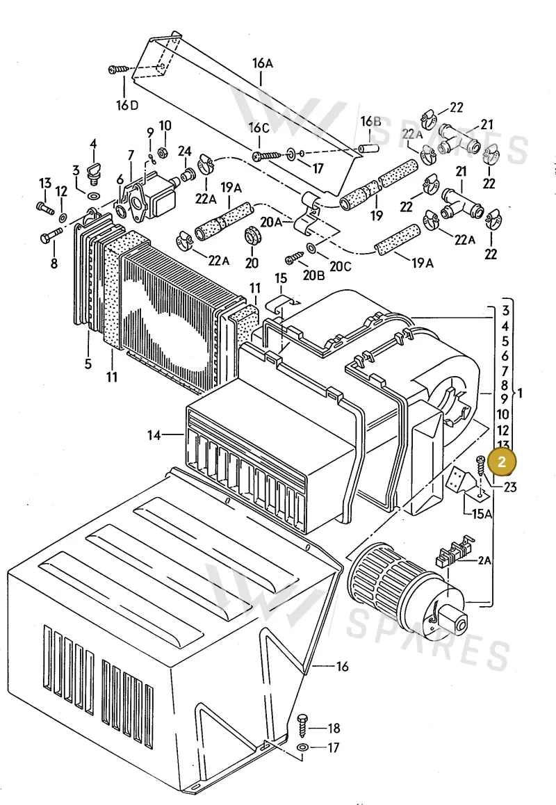 867819015A — Volkswagen Vanagon (1987-1992) diagram 059036400, position 2