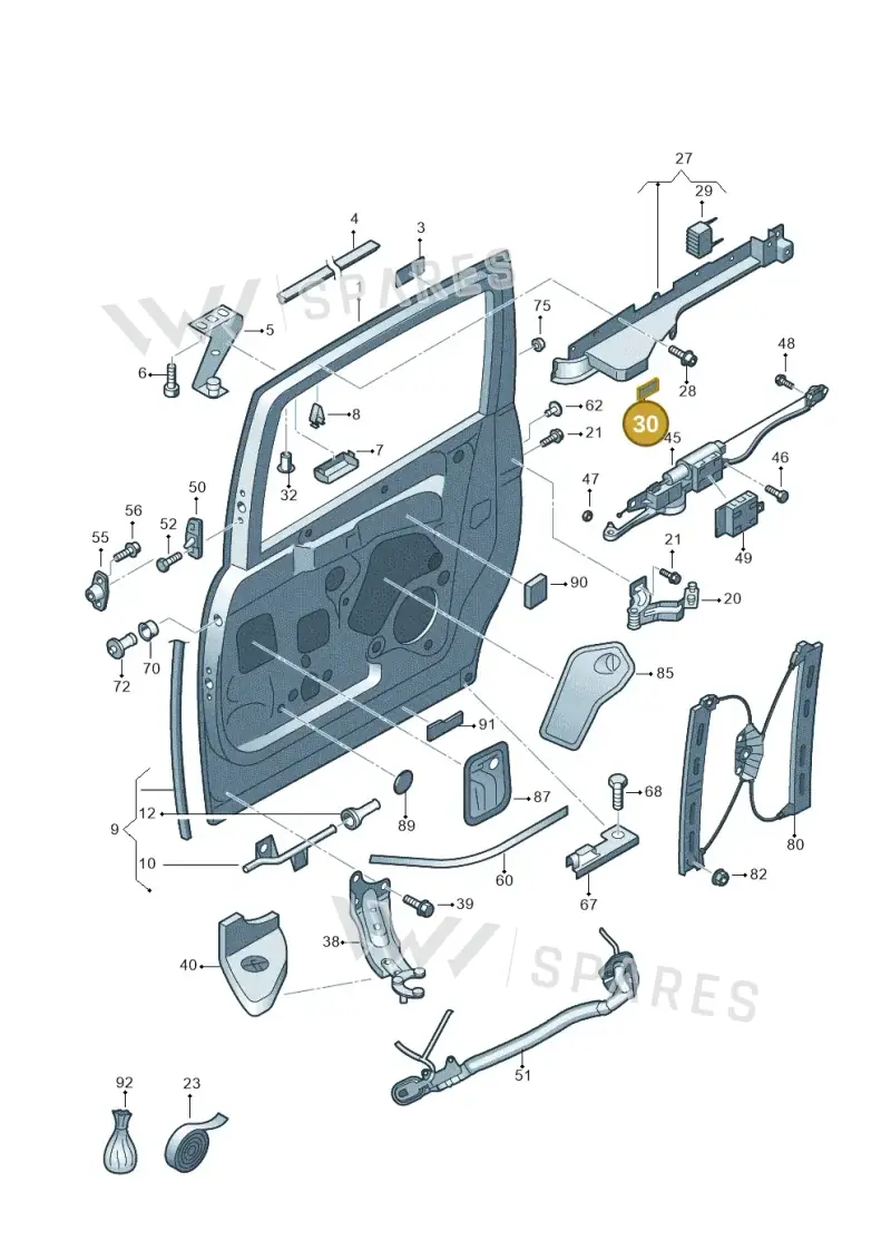 867955499 — Volkswagen Sharan BlueMotion (2015-2022) diagram 689843000, position 30