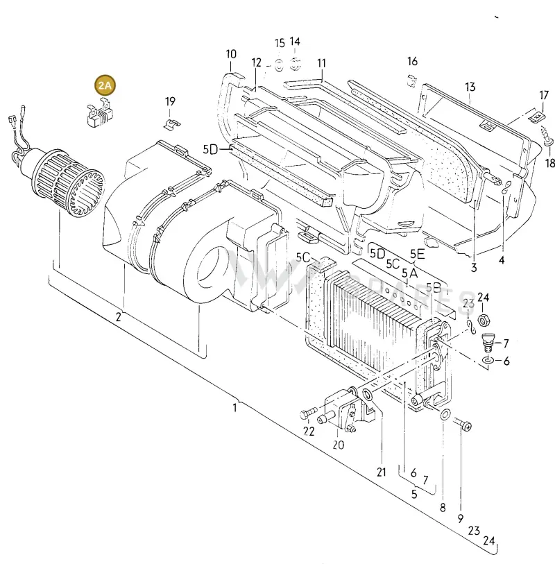 867959131 — Volkswagen POLO,DERBY,AUDI 50 (1974-1981) diagram 021051100, position 2A