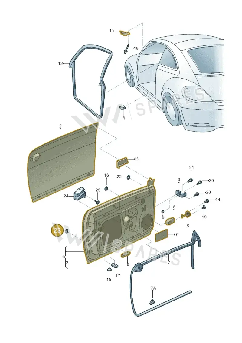 867971928 — Volkswagen Beetle (2016-2019) diagram 801831000, position 23