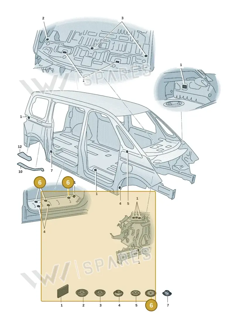 867971928 — Volkswagen Multivan (2021-) diagram 7t0803650, position 6