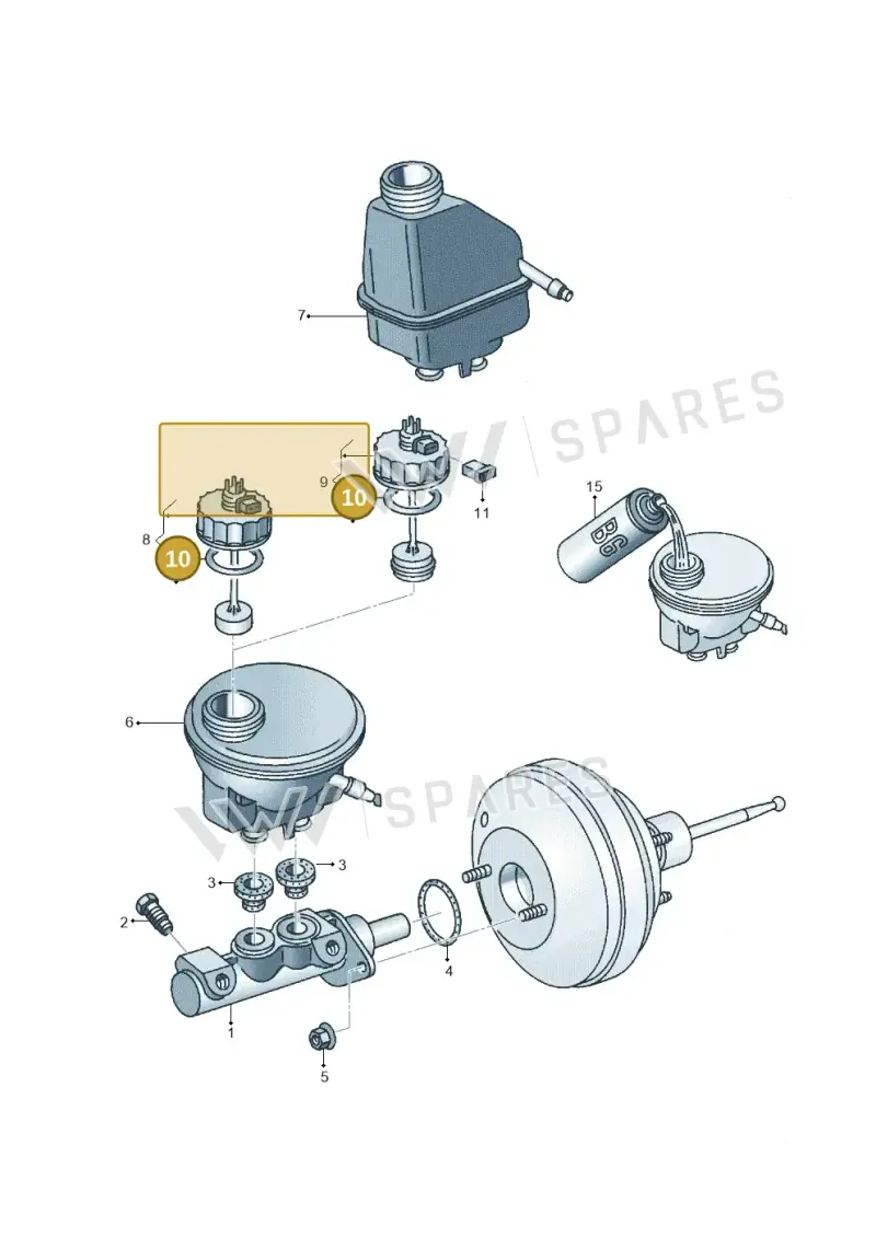 893611347 — Volkswagen CADDY-KOMBI/KASTENW.   06> (2005-) diagram 121611100, position 10