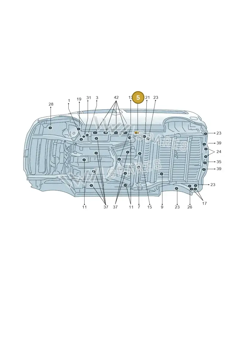 893803593 — Volkswagen Caddy kombi (2015-2020) diagram 443803350, position 5