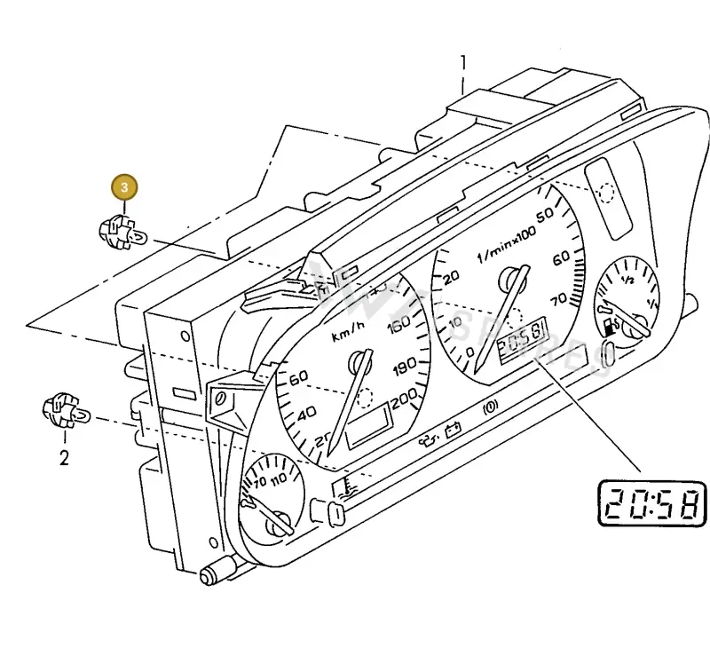 893919040A — Volkswagen Derby (MEX) (1994-1996) diagram 121919100, position 3