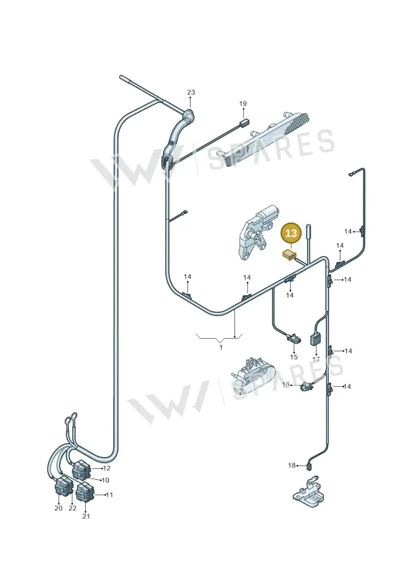 893971634 — Volkswagen Transp. caravelle (2011-2015) diagram 410972820, position 13