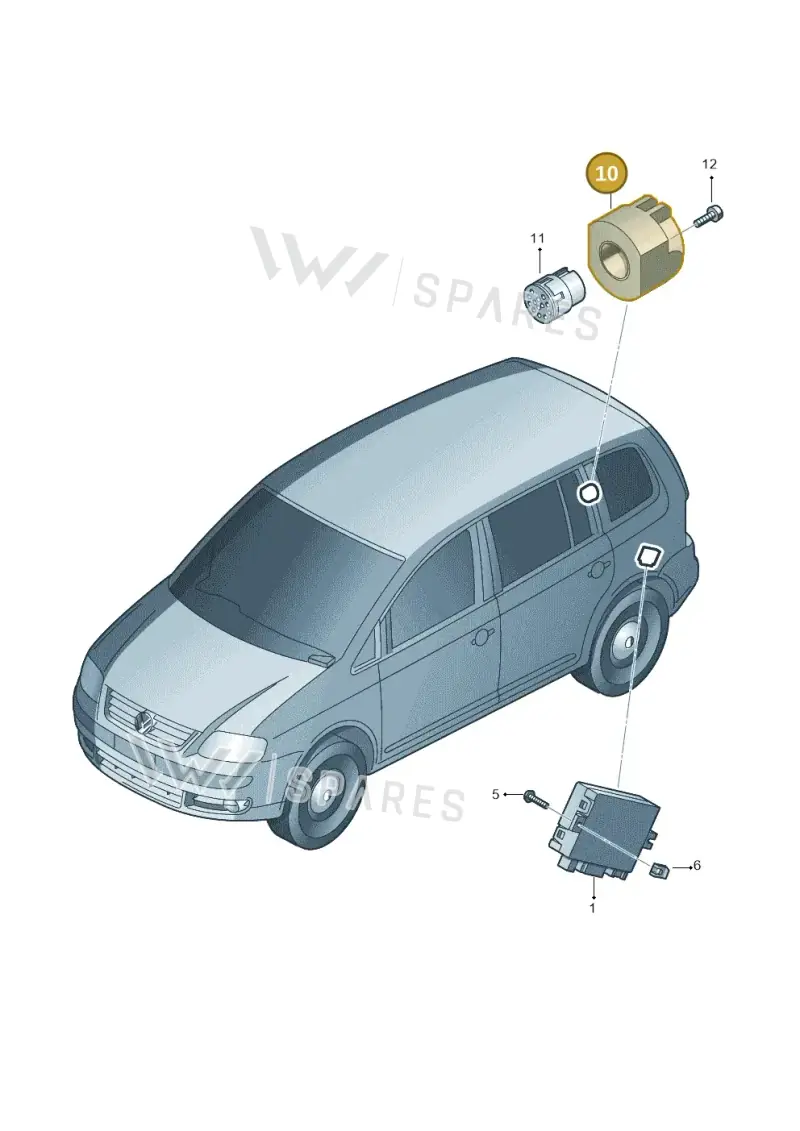 8A0945509 — Volkswagen Touran 1.9 (2008-2010) diagram 409945550, position 10