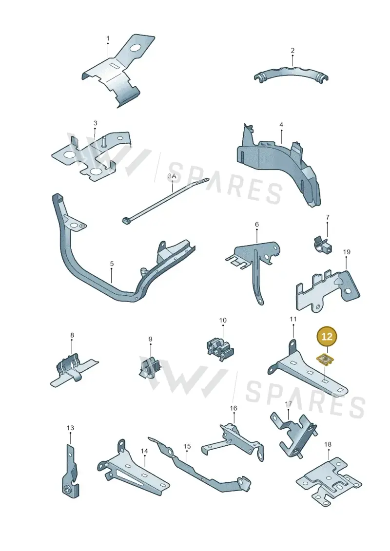 8A0971845AF — Volkswagen Crafter 35 panel (2011-2016) diagram 483971000, position 12