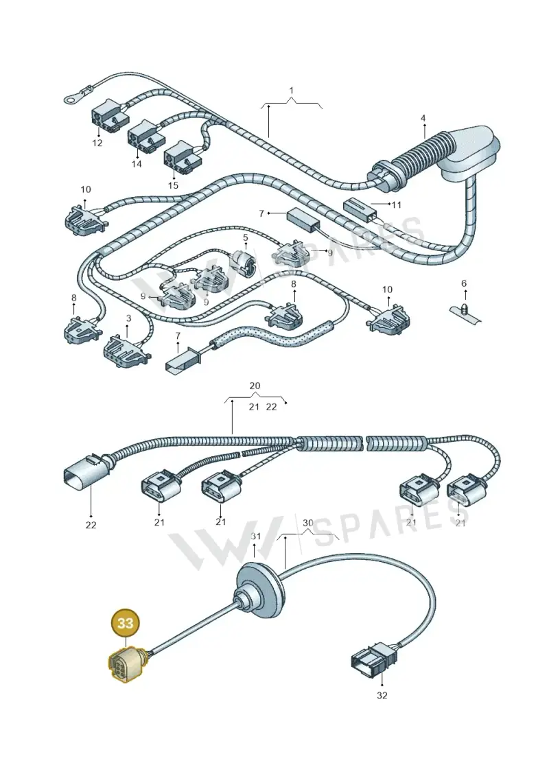 8A0971978 — Volkswagen Sharan (2008-2010) diagram 245972840, position 33
