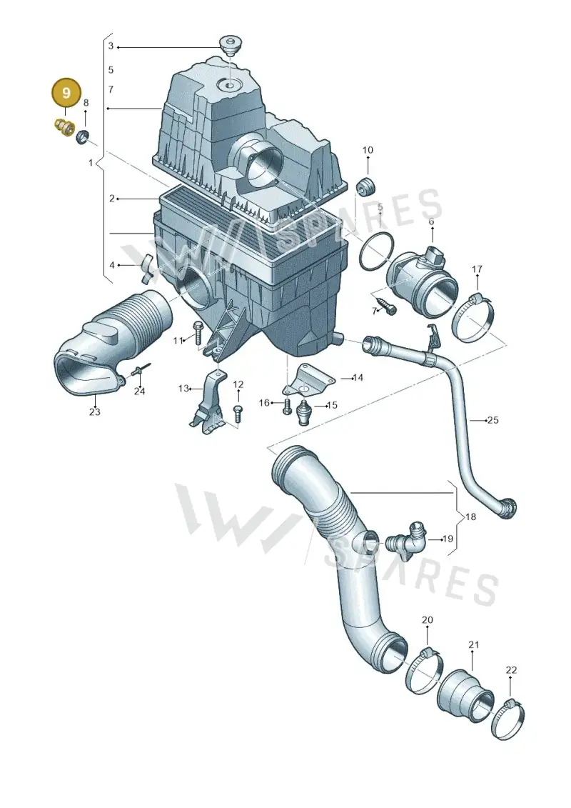 8D0129669A — Volkswagen Transp. caravelle (2008-2009) diagram 410129000, position 9