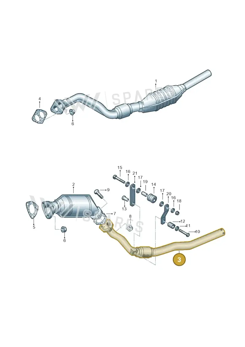 8D0253301CH — Volkswagen PASSAT/4MOTION/W8 (2002-2005) diagram 195253550, position 3