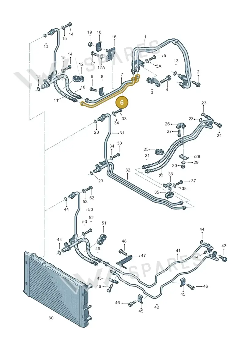 8D0317821G — Volkswagen PASSAT/4MOTION/W8 (2002-2005) diagram 221317600, position 6