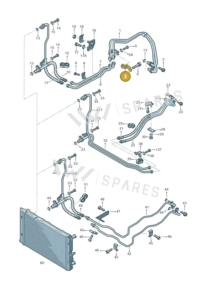 8D0317829N — Volkswagen PASSAT/4MOTION/W8 (2002-2005) diagram 221317600, position 3