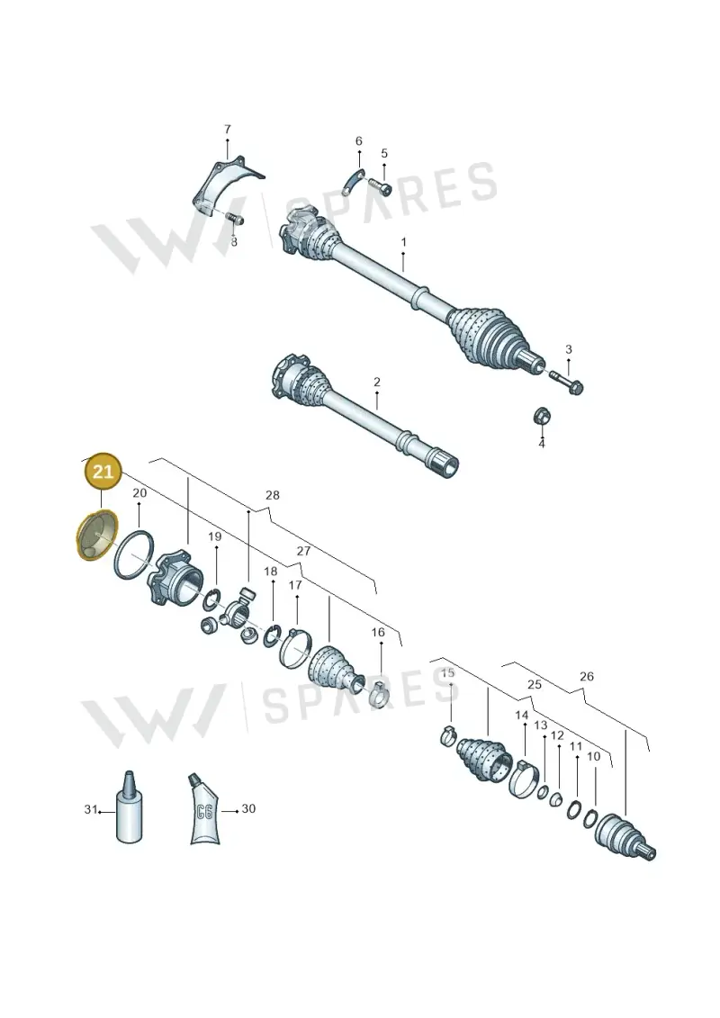 8D0407375 — Volkswagen New Beetle             06> (2005-) diagram 405407400, position 21