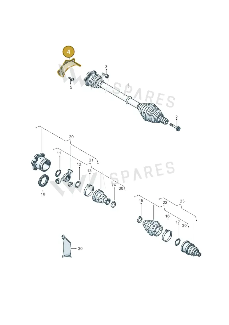 8D0407719 — Volkswagen Phaeton 4motion (2010-2016) diagram 710407200, position 4