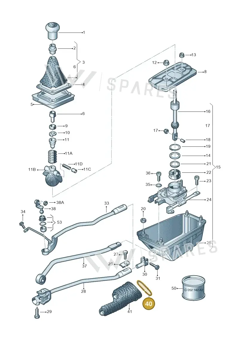 8D0711219 — Volkswagen PASSAT                 00> (2000-) diagram 223711250, position 40